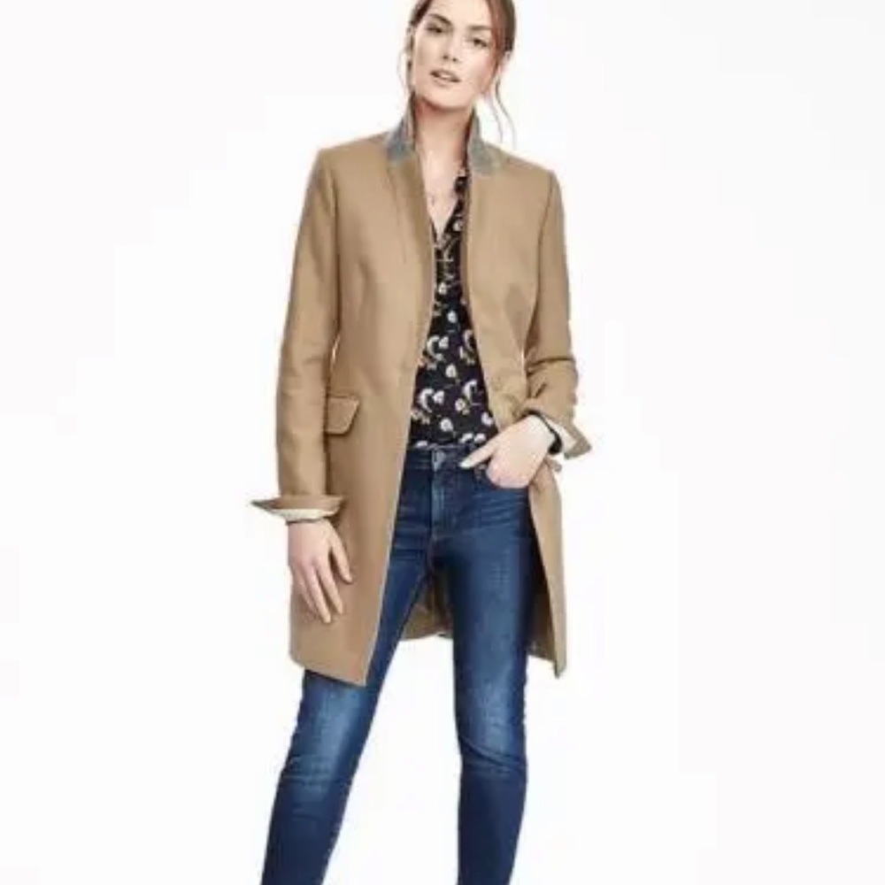 Banana Republic Melton Wool Coat - 2 Petite